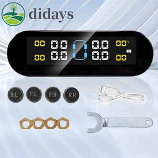 【DIDAYS Premium Products】TPMS เครื่องวัดความดันลมยางรถยนต์ ภายนอก และภายใน 4 ชิ้น