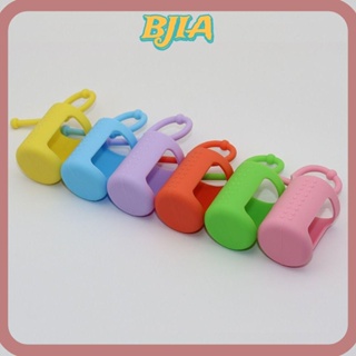 Bja ฝาครอบขวดน้ํามันหอมระเหย ซิลิโคน 6 สี สําหรับเดินทาง