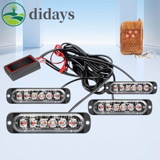 【DIDAYS Premium Products】ไฟกระพริบ Led 6 ดวง 18 โหมด ความสว่างสูง สําหรับรถยนต์