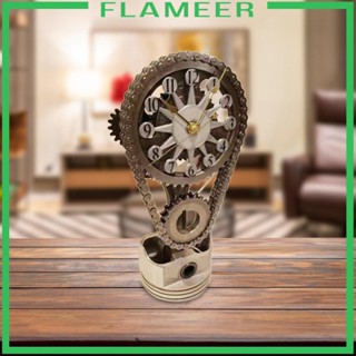 [Flameer] นาฬิกาเกียร์หมุนได้ สําหรับห้องนอน บ้าน สวน