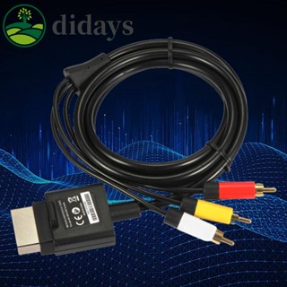 【DIDAYS Premium Products】สายเคเบิลวิดีโอเสียง AV RCA สําหรับ Xbox 360 Slim 1.8 ม.