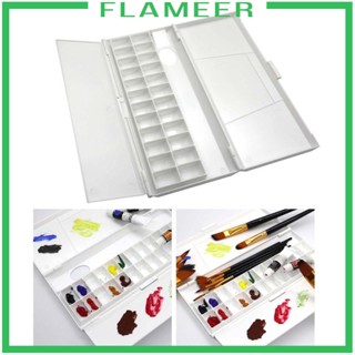 [Flameer] ถาดเปล่า 24 ช่อง อเนกประสงค์ พร้อมฝาปิด สําหรับใส่สีน้ํามัน ระบายสีน้ํา