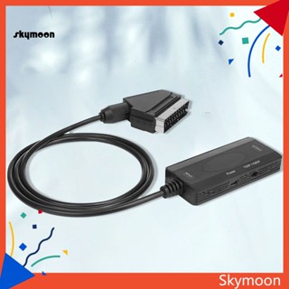 Skym* ตัวแปลงวิดีโอ HD-compatible 1080P ABS DC 5V SCART เป็น HDMI สําหรับอุปกรณ์อัจฉริยะ