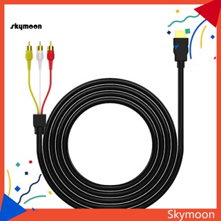 Skym* อะแดปเตอร์สายเคเบิล RCA HDMI ตัวผู้ เป็น PVC 3RCA 3 RCA เป็น SCART สําหรับทีวี 2 ชิ้น ต่อชุด