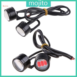 Mojito ไฟตัดหมอก LED 3 ดวง 5W สําหรับรถ ATV สกูตเตอร์ รถจักรยานยนต์ 2 ชิ้น