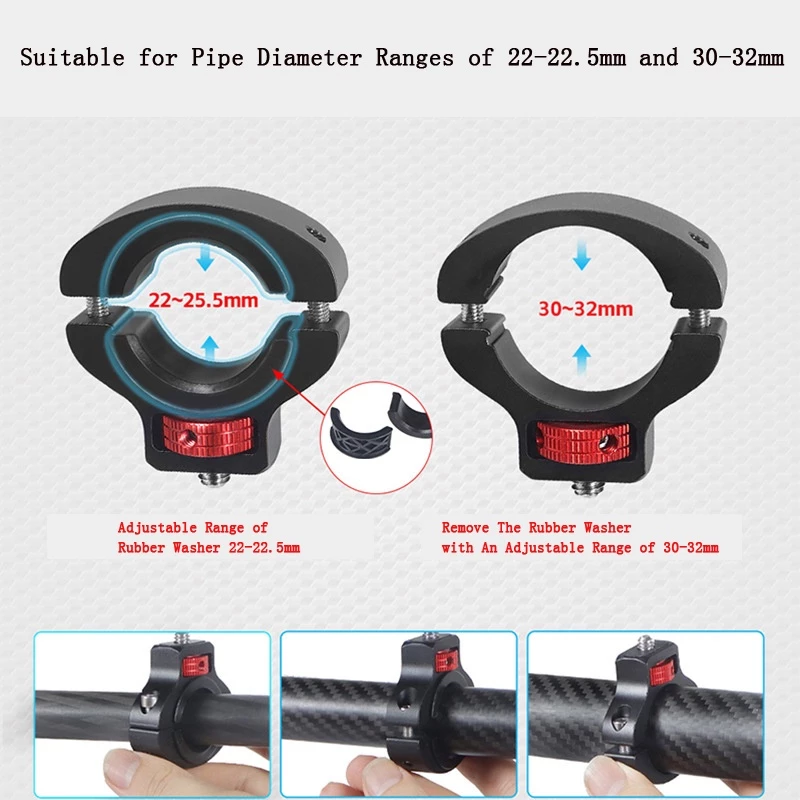 รถจักรยานยนต์Handlebarคลิป1/4 สกรูจักรยาน Seatpost ClampสําหรับGopro 11 10 9 Insta360 X3 Actionกล้องอุปกรณ์เสริม thumbnail 5