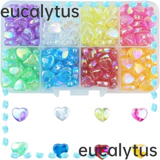 Eucalytus1 ลูกปัดอะคริลิค รูปหัวใจ 8 สี 8 มม. สําหรับทําเครื่องประดับ สร้อยข้อมือ DIY 320 ชิ้น