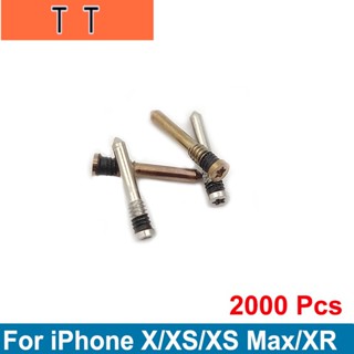  สกรูเฮาท์ซิ่ง ด้านล่าง สีเงิน ทอง ดํา สําหรับ iPhone X XS Max XR A2100 A2104 A2108 2000 ชิ้น ต่อล็อต