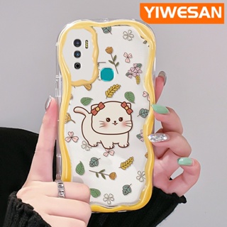 เคสโทรศัพท์มือถือใส แบบนิ่ม กันกระแทก ลายการ์ตูนแมว และดอกไม้ สําหรับ Infinix Hot 9 Pro Hot 9 Play Hot 12 Play