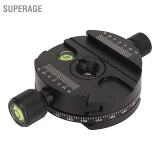 Superage QUICK RELEASE PLATE Mount 360 องศา Panorama QR แผ่น อะแดปเตอร์ Bubble Spirit Level สำหรับกล้องวิดีโอ DSLR