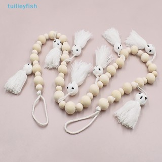 【tuilieyfish】พวงมาลัยลูกปัดไม้ รูปค้างคาว สําหรับตกแต่งฮาโลวีน【IH】