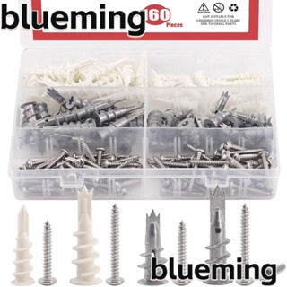 Blueming2 สมอแขวนผนัง แบบกลวง พลาสติกสังกะสี และสกรู คุณภาพสูง 160 ชิ้น