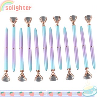 Solighter ปากกา ส่วนบุคคล สีฟ้า ‎ปากกาเพชร สีม่วง สําหรับตกแต่งบ้าน