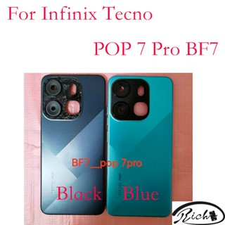 ใหม่ ฝาครอบแบตเตอรี่ด้านหลัง สําหรับ Infinix TECNO Pop 7 Pro TECNO Pop 7 Pro 1 ชิ้น