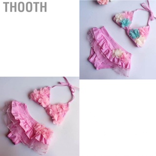 Thooth Kid Swimsuit Toddler Girls  Swimwear Bathing Suit 2 Pieces Baby Bikini Flowers Summer Beach Outfits