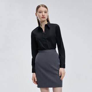 G2000 เสื้อเชิ้ตผู้หญิง ทรงสลิมฟิต (SLIM FIT) รุ่น 2622303399 BLACK เสื้อเชิ้ต เสื้อผ้า เสื้อผ้าผู้หญิง