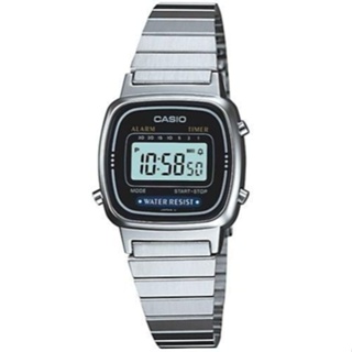 CASIO นาฬิกาข้อมือ CASIO รุ่น LA670WA-1DF วัสดุสเตนเลสสตีล สีดำ