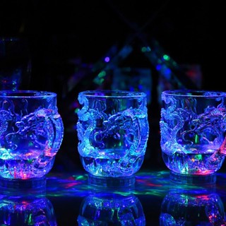 แก้วเบียร์ ไฟ LED เปลี่ยนสีได้ ลายมังกร EN