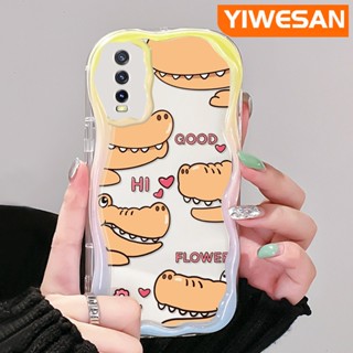 เคสโทรศัพท์มือถือ ซิลิกาเจลนิ่ม ใส กันกระแทก ลายหนังจระเข้น่ารัก สําหรับ VIVO Y20 Y20i Y20S Y12s Y20 2021 Y11s Y12A Y20T Y20S M Y20S D