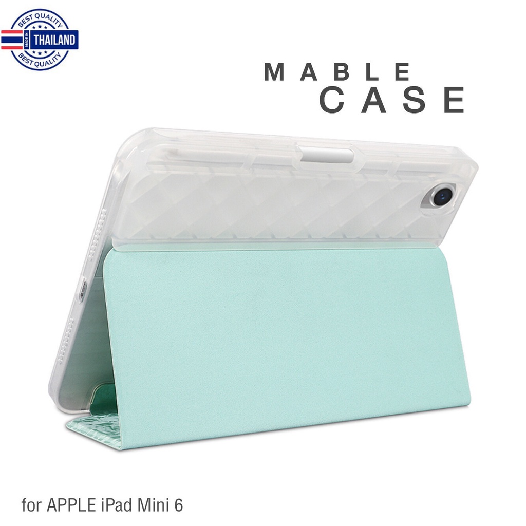 CaseSpace88 Marble Case เคสหลังใสไอแพด เคสไอแพดมินิ ไอแพดมินิ6 เคสลายหินอ่อน ipad mini case พร้อมที่ใส่ปากกาสำหรั iPad