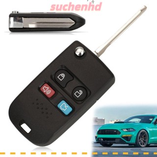 Suchenhd เคสรีโมตกุญแจรถยนต์ ABS พับได้ กันรอยขีดข่วน อุปกรณ์เสริม FO38 FO21 Blade 2 3 4 สําหรับ Ford Edge Flex Car