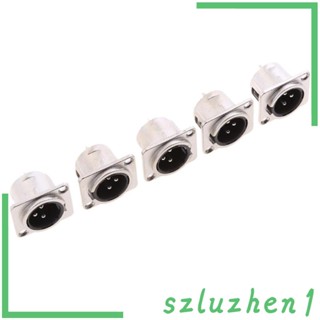 [Szluzhen1] ตัวเชื่อมต่อแผงแชสซี โลหะ XLR ตัวเมีย 3 Pin 5 ชิ้น