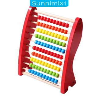 [Sunnimix1] ชุดลูกคิดไม้ หลากสี ของเล่นเสริมการเรียนรู้ สําหรับเด็กอนุบาล