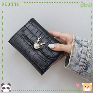 Nextth กระเป๋าสตางค์ใบสั้น ใส่บัตรได้ สําหรับผู้หญิง