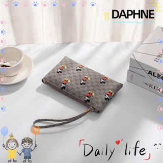 Daphne กระเป๋าใส่โทรศัพท์มือถือ หนัง PU มีซิป จุของได้เยอะ แฟชั่นสําหรับผู้หญิง