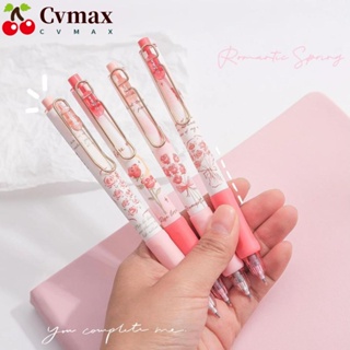 Cvmax ปากกาลูกลื่นพลาสติก 0.5 มม. สีชมพู คุณภาพสูง สําหรับสํานักงาน 4 ชิ้น