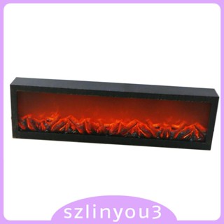 [Szlinyou3] เตาผิงเปลวไฟจําลอง LED แบตเตอรี่ติดผนัง / ตกแต่ง USB