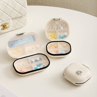 Portable Pill Box Timing Small Size Medicine Compartment Box 7-Day Small Box with Pill Box Sealed Storage zsws