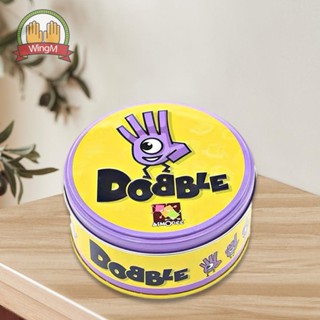 [WingM.th] การ์ดเกมโลหะ รูปสัตว์ Spot It Dobble ของขวัญวันหยุด สําหรับเด็ก