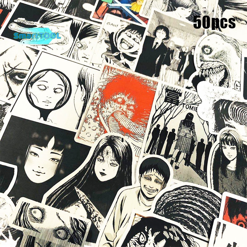 Utzn> ใหม่ สติกเกอร์โปสเตอร์ ลายการ์ตูนอนิเมะ Junji Ito คุณภาพสูง สําหรับติดตกแต่งผนังบ้าน 50 ชิ้น