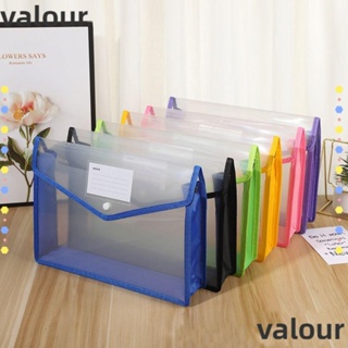 Valour กระเป๋าเอกสาร PVC ขนาด A4 กันน้ํา จุของได้เยอะ ทนทาน สําหรับใส่เอกสาร เครื่องเขียน โรงเรียน
