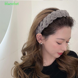 Bluevelvet ที่คาดผม ผ้าวูลทอ ขอบกว้าง สีพื้น สําหรับผู้หญิง