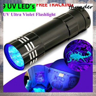 Thunder 9 Uv Led ไฟฉายอัลตราไวโอเลต อเนกประสงค์ เรืองแสง ขนาดเล็ก แบบพกพา กันน้ํา