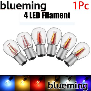 Blueming2 หลอดไฟเลี้ยว LED COB DC12V 1156 BA15S P21W สําหรับรถยนต์