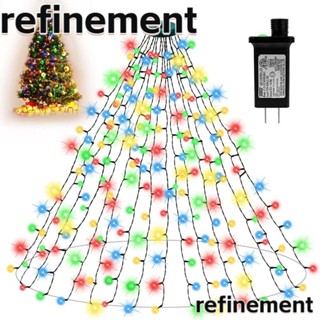 Refinement สายไฟหิ่งห้อย รูปต้นคริสต์มาส สีขาวอบอุ่น สําหรับแขวนตกแต่งบ้าน สํานักงาน