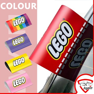 สติกเกอร์ฉลากเลโก้ กันน้ํา สําหรับติดตกแต่งประตูท้ายรถยนต์ ร…