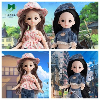 Alanfy ตุ๊กตา bjd 30 ซม. พร้อมเสื้อผ้า ข้อต่อถอดได้ ขนาดเล็ก 1/6 ข้อต่อถอดได้ หลากสี สําหรับตุ๊กตา 1/6 bjd