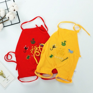 Shopkeepers selection# Four Seasons baby red bellyband double layer five poison pure cotton hand embroidered navel newborn underwear childrens pajamas 9.14N