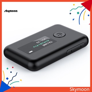 Skym* อะแดปเตอร์รับส่งสัญญาณเสียง Hifi ไร้สาย บลูทูธ 5.0 ลดเสียงรบกวน พร้อมหน้าจอ Oled ความล่าช้าต่ํา สําหรับทีวี คอมพิวเตอร์