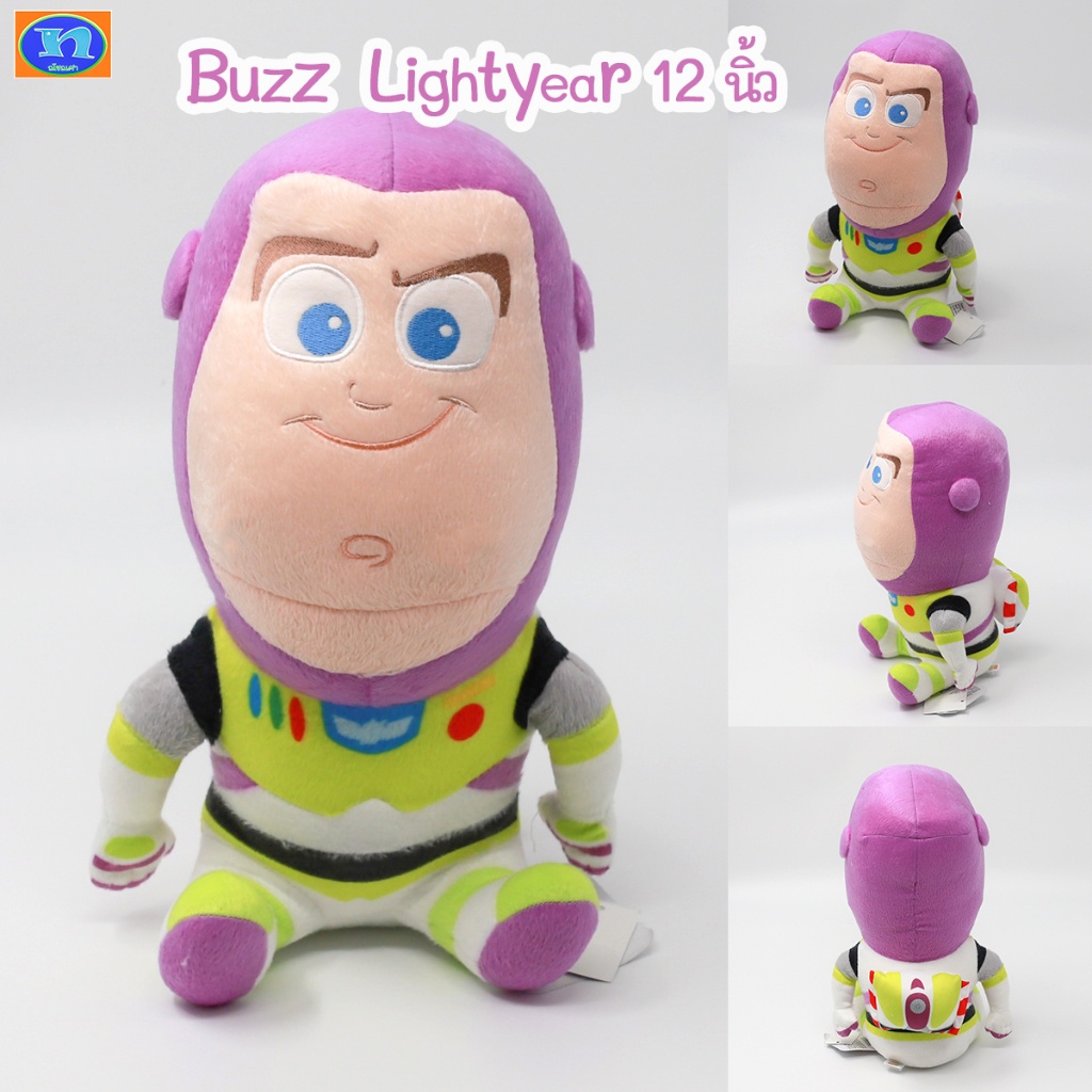 ตุ๊กตา Buzz Lightyear ของแท้ลิขสิทธิ์100% ทรงนั่ง ขนาด 12 นิ้ว วัสดุผ้า EF รายละเอียดครบ มีคุณค่า น่าสะสม