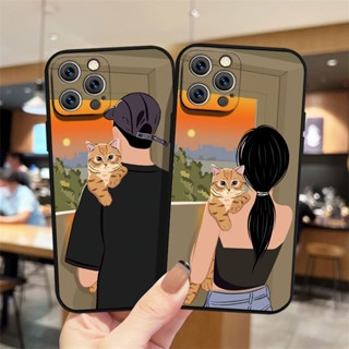 เคสโทรศัพท์ ซิลิโคนนิ่ม กันกระแทก ลายแมวคู่รัก สําหรับ Samsung A73 A72 A71 A54 A53 A52 A52S A51 A50 A50S A34 A33 A32 A31 A30 A30S A24 A23 4G 5G