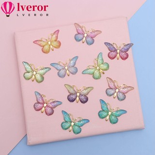 Lveror ต่างหูเรซิ่น รูปผีเสื้อน่ารัก 10 ชิ้น