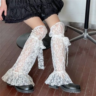 [Unique Socks] ถุงเท้าลูกไม้ ลายดาวน่ารัก สไตล์โลลิต้า หวานแหวว สําหรับเด็กผู้หญิง Y2k