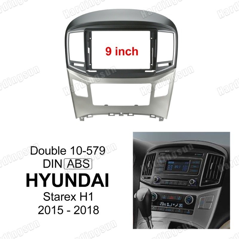 Fascia แผงเครื่องเล่น MP5 วิทยุรถยนต์ สําหรับ 2015-2018 Hyundai Starex H1 กรอบ 9 นิ้ว Android 2Din