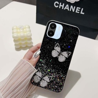 เคสโทรศัพท์ซิลิโคน แบบนิ่ม ลายผีเสื้อ หรูหรา สําหรับ Xiaomi Redmi A1 A2