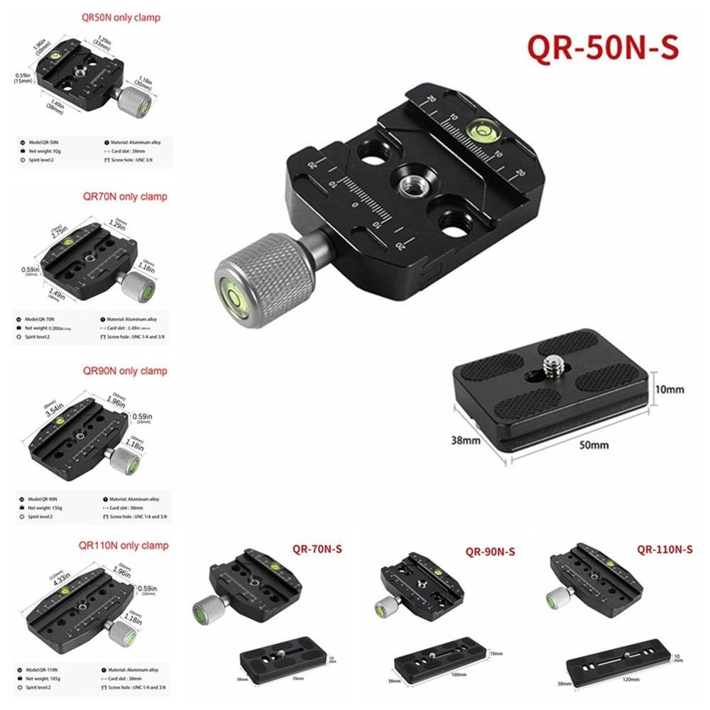 Culinaryhv กล้อง Clamp Quick Release, Ball Head Mount อลูมิเนียม Quick Release แผ่น, 50 มม./70 มม./90 มม./110 มม.อาชีพ 3/8 ถึง 1/4 สกรูขาตั้งกล้อง Monopods Clamp Arca Swiss แผ่น